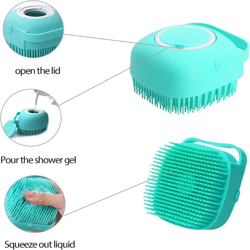 2-in-1 Massage & Shampoo Borstel voor Huisdieren